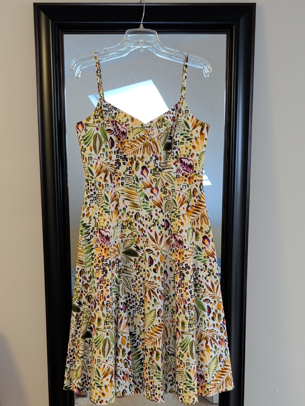Talbots Multicolor Leaf & Floral Print Mdii Dress